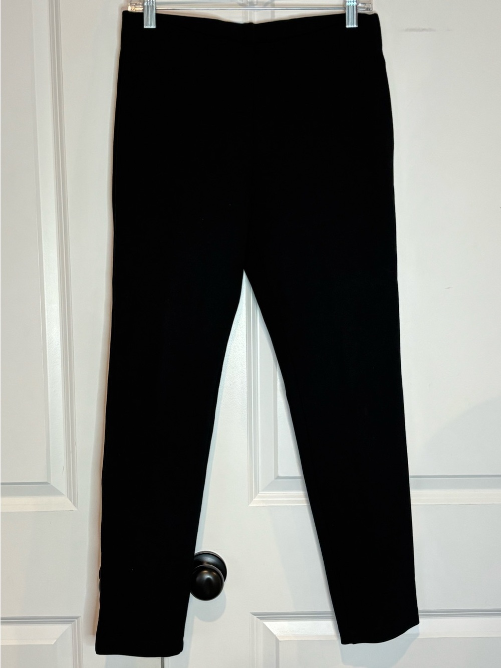 Ann Mashburn Faye Black Elastic Waist Ponte Knit Legging Skinny Pants M